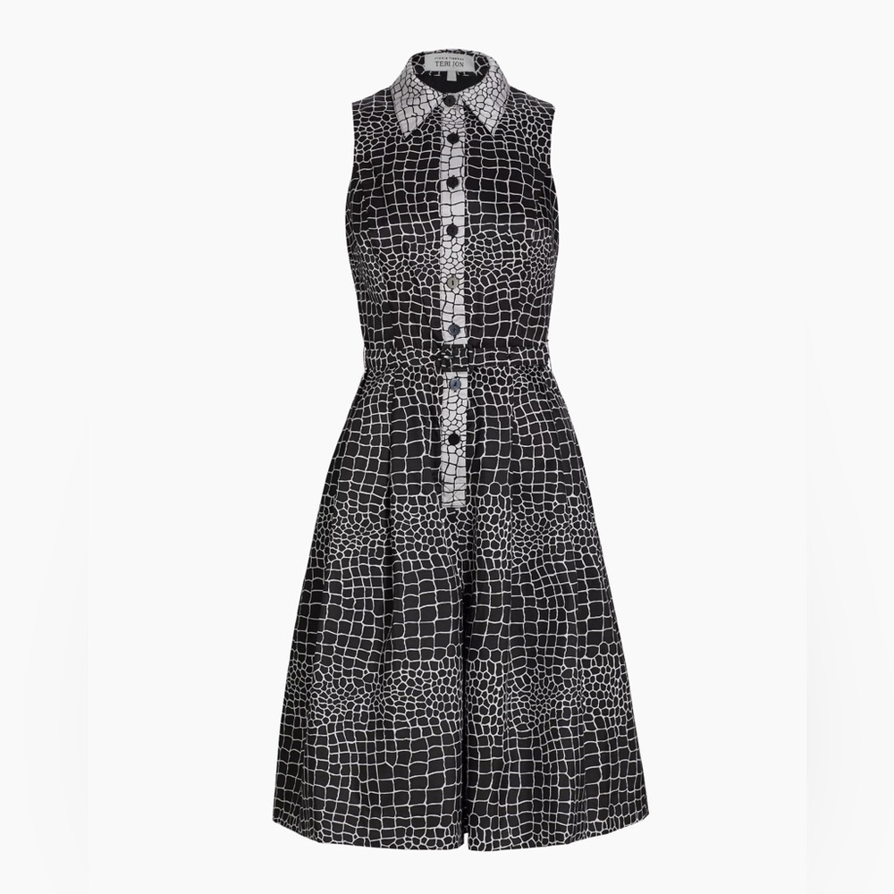 NEW TERI JON BY RICKIE FREEMAN Giraffe Print Shirtdress sz 4 $480